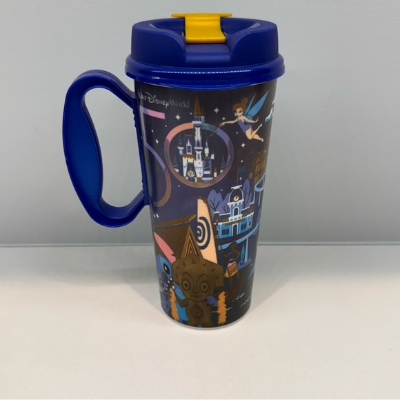 Disney World 50th Anniversary Refillable Mug Mickey Minnie Resort Cup Excellent - Picture 1 of 9